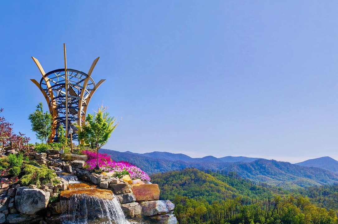 Smoky Mountains scenic overlook near Pigeon Forge